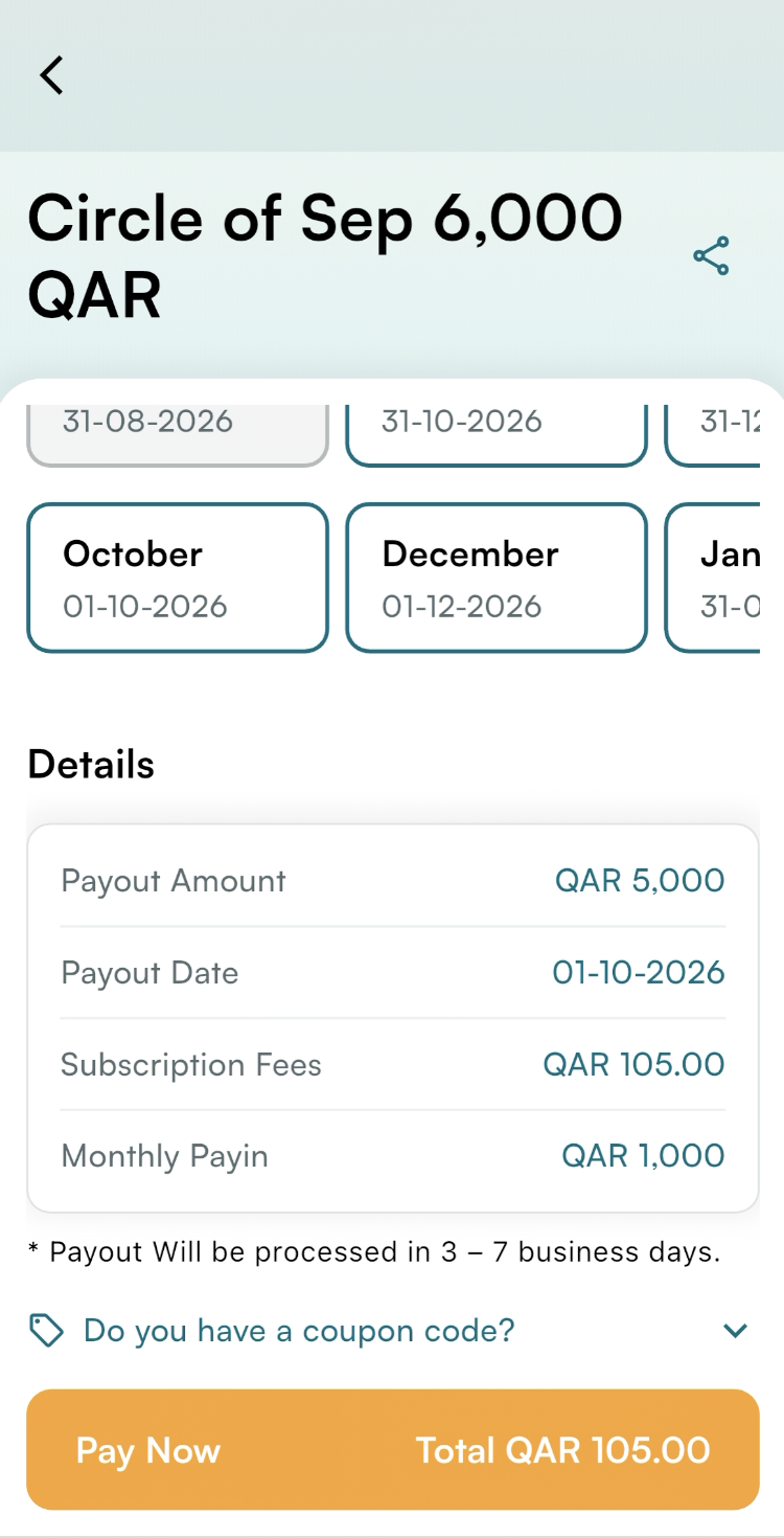 Choose your payout date